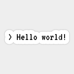 Hello world Sticker